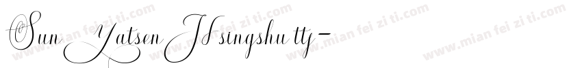 SunYatsenHsingshu ttf字体转换